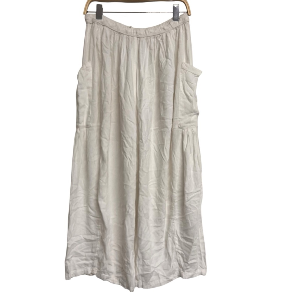 Free People Quinn White Linen Blend Harem Pants Womens Size Large - Picture 5 of 8